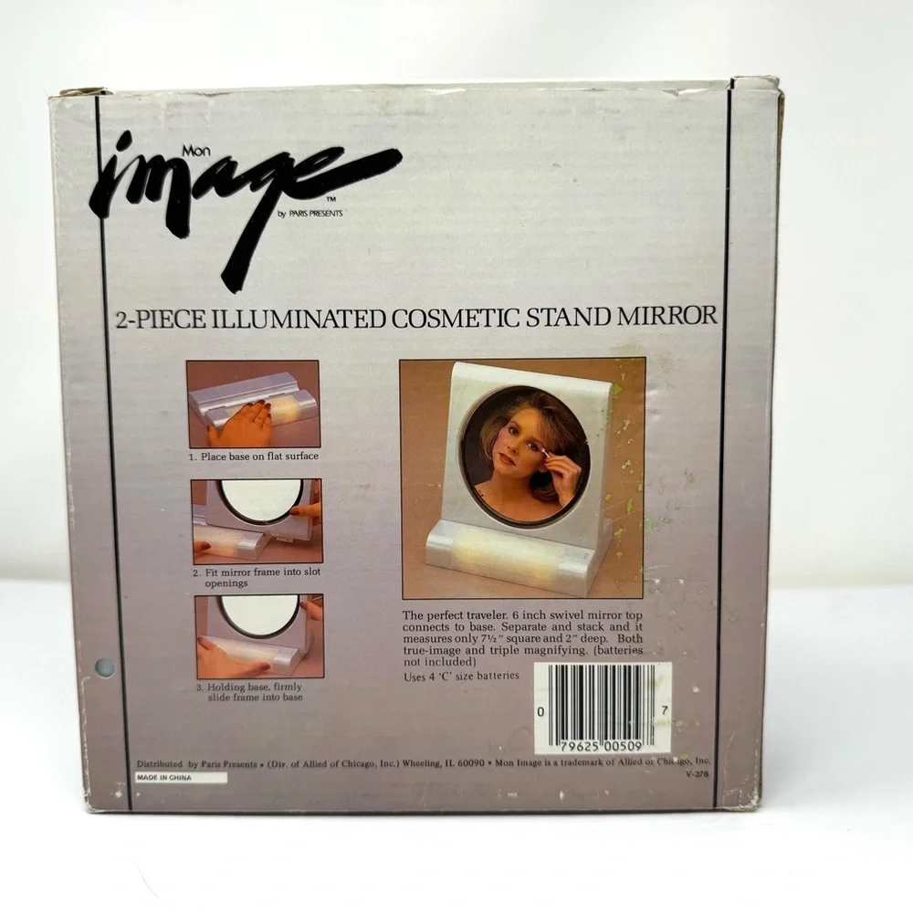 Vintage portable cosmetic mirror